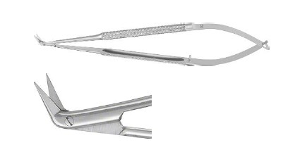 МІКРО НОЖИЦІ ДЕЛІКАТНІ, ВИГНУТІ НА 60°, 165MM